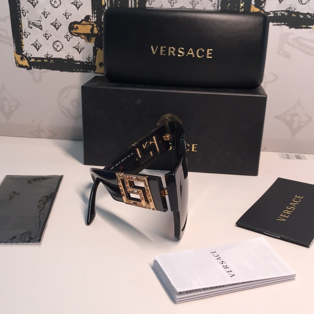 NEW AUTHENTIC Versace Tortoise Shell Sunglasses VE4402 8788 - Picture 14 of 16